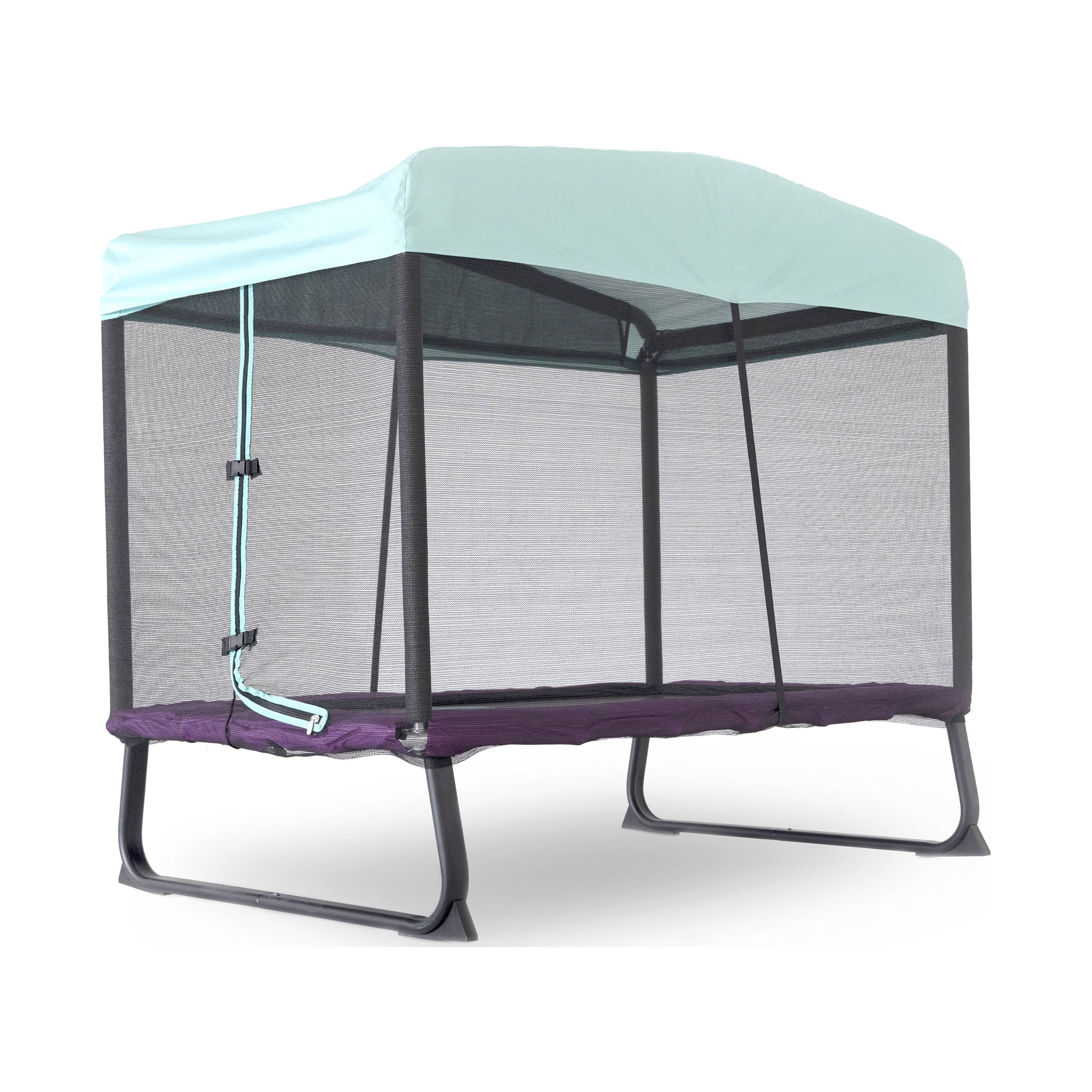 SKYWALKER TRAMPOLINES 6x4ft Indoor Mini Trampoline for Kids and Toddlers with Net Enclosure, Durable Steel Frame