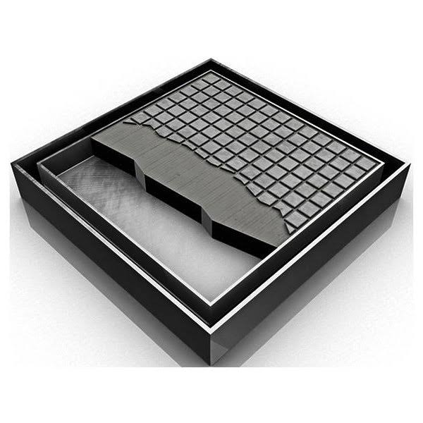Infinity Drain TD 20-2I PS Kit with Cast Iron Drain Body 2x22 No Hub Outlet Polished Stainless