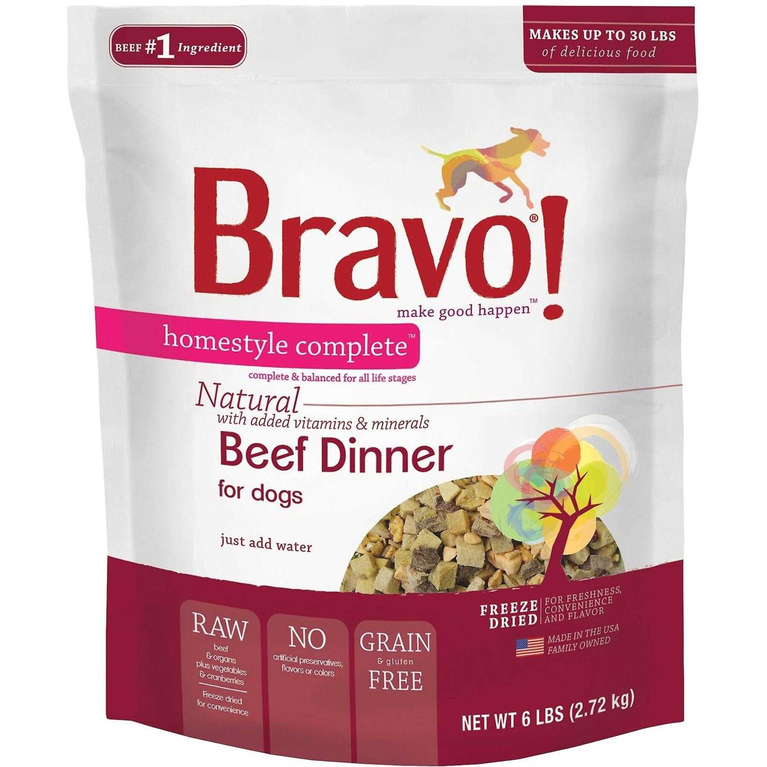 Bravo! Freeze Dried Homestyle Complete Beef Dinner Food - Pet Supplies online store