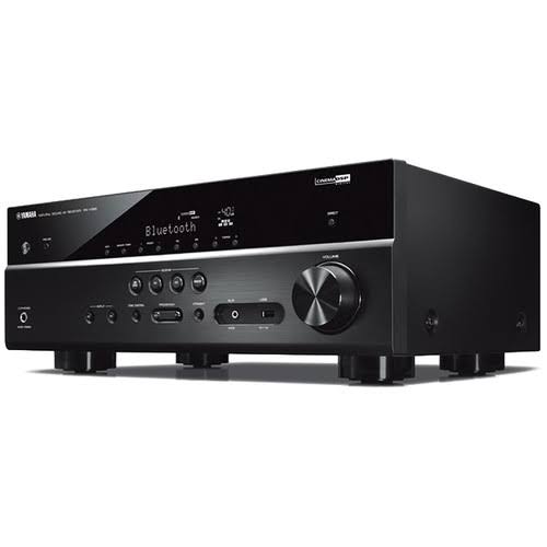 Yamaha RX-V385 5.1-Channel A/V Receiver 5.1 Channels, Bluetooth, 70W, 3.5mm Coaxial HDMI Optical RCA Stereo USB, 4 Inputs, 4K UH