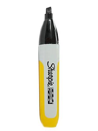 Sharpie Professional Chisel Tip Marker Black Each [Pack of 12 ] - Megean