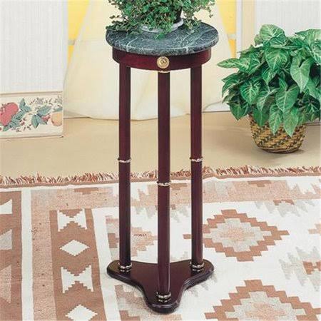 Coaster 3315 Green Marble Top Round Plant Stand