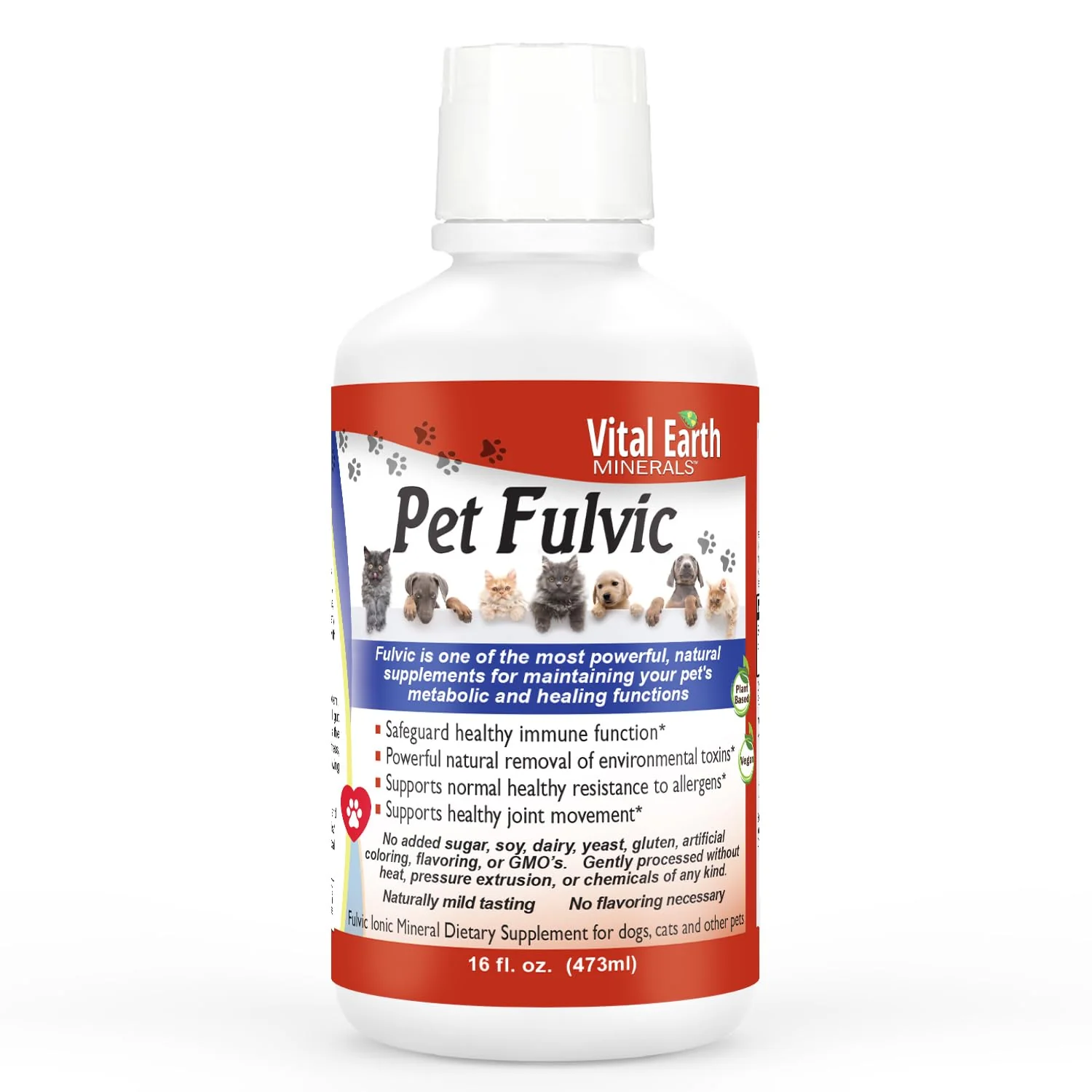 Vital Earth Minerals Pet Fulvic - Dog Allergy Relief, Joint Support Supplement, Itch Relief for Dogs, Mineral Supplements for Dogs, Cats