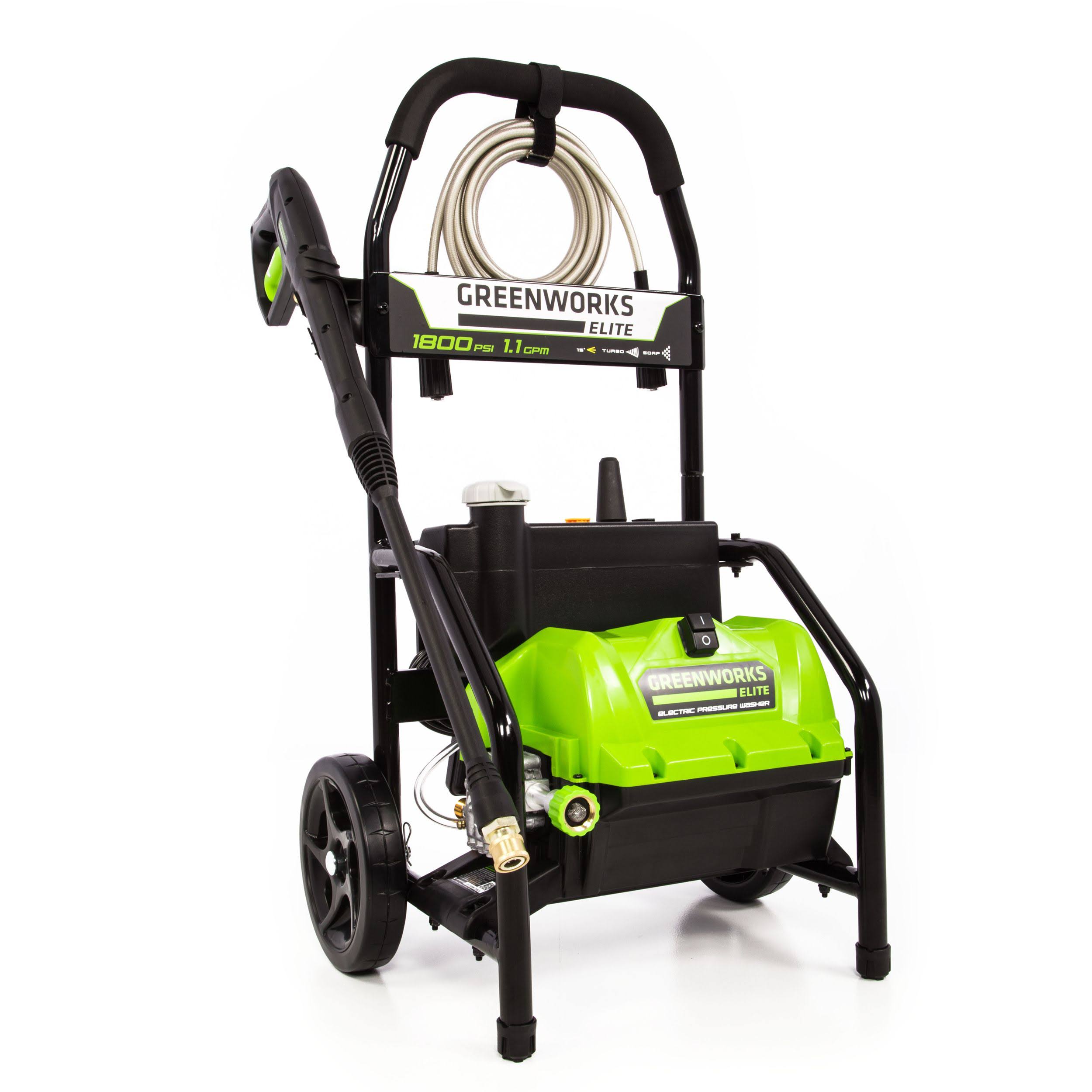 Greenworks 1800 PSI 1.1 GPM Electric Pressure Washer, PW-1800