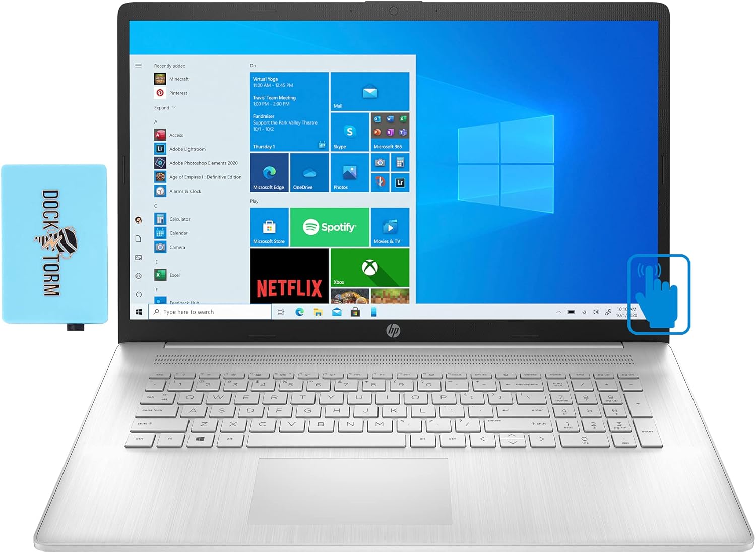 HP Newest 17z (2021) HD + Touchscreen Laptop for Business or Student (AMD Ryzen 5 5500U 6-Core, 16GB RAM, 128GB PCIe SSD + 1TB HDD, AMD Radeon