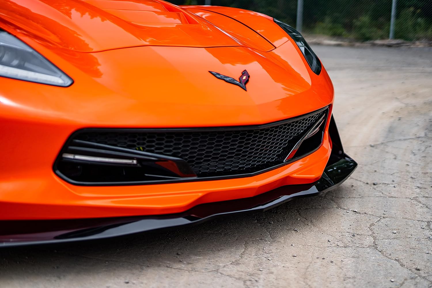 ACS Composite C7 Corvette ZR1-Style Front Lip Splitter in Carbon Flash Metallic Black | Fits C7 Corvette 2014+ Stingray, Grand Sport, & Z06
