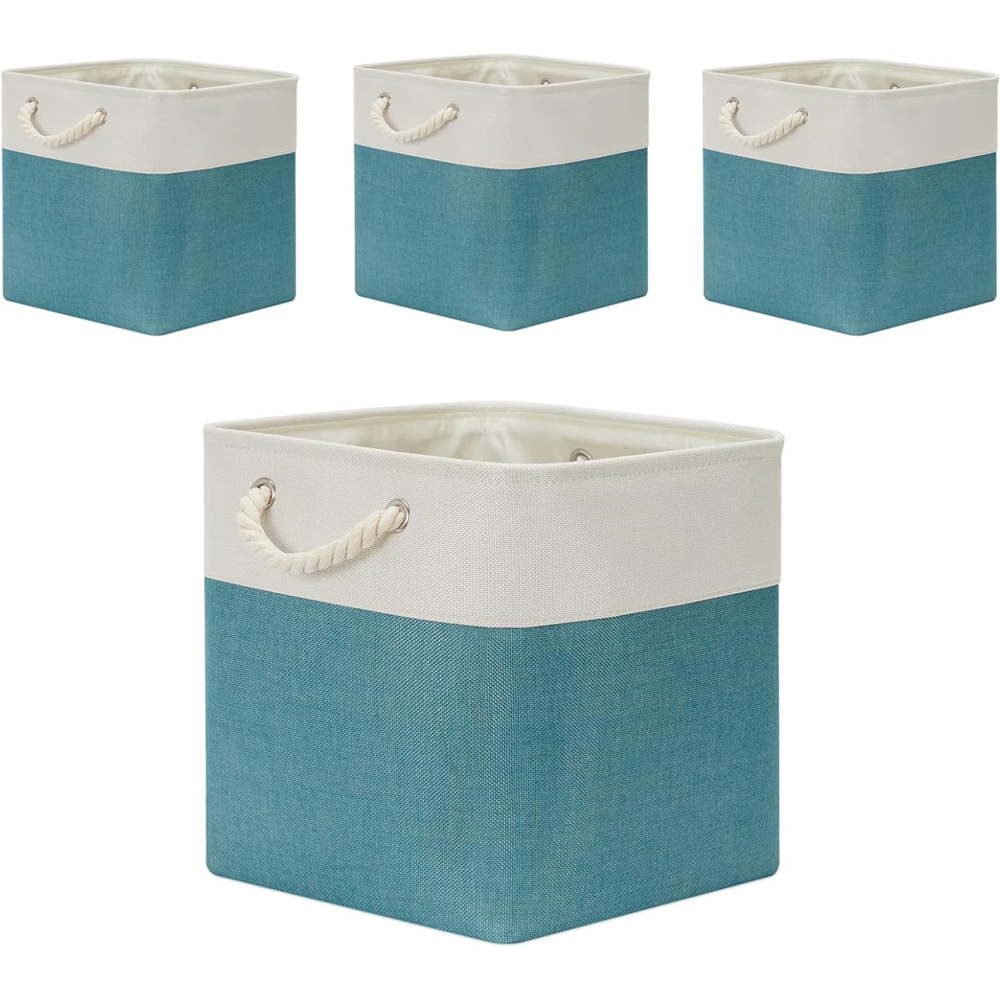 Fabric Storage Baskets Set Of 4 Storage Cube 13x13 Baskets for Shelf, Large Storage Basket for Gift Empty Baskets for Organizing