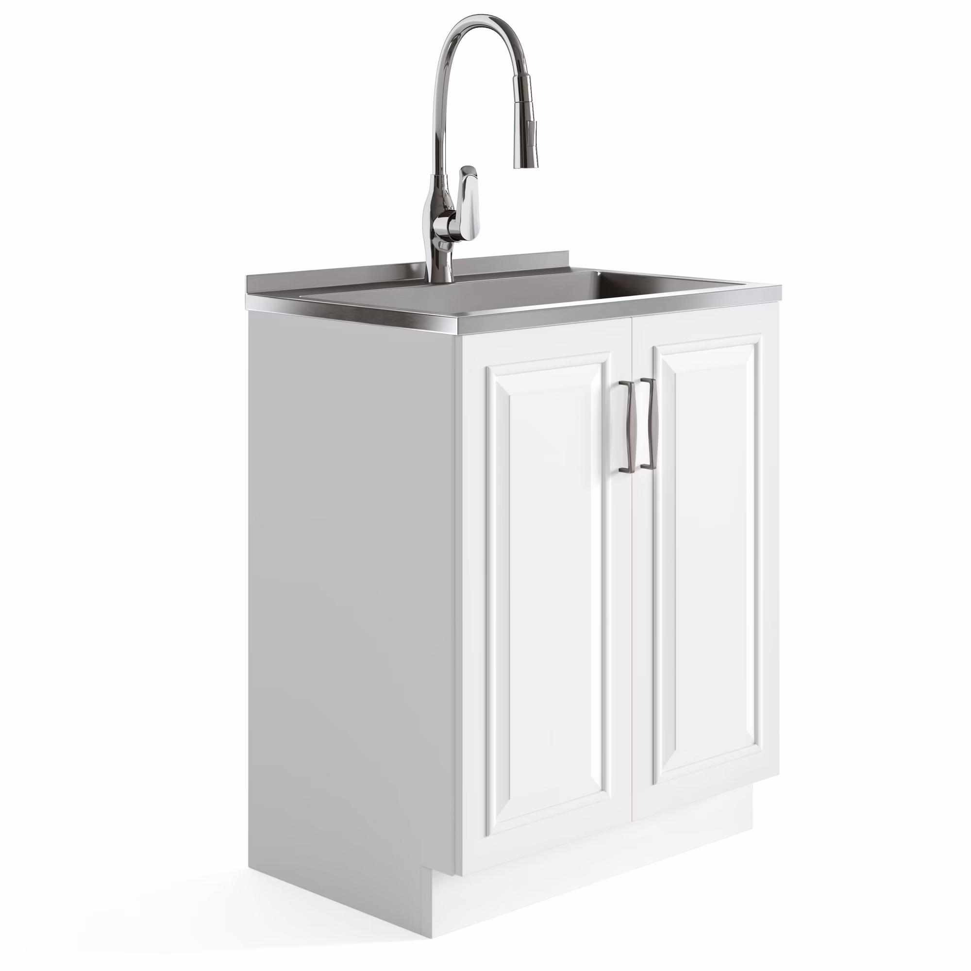 Simpli Home Darwin All-in-One 28-inch Utility Sink &amp; Cabinet