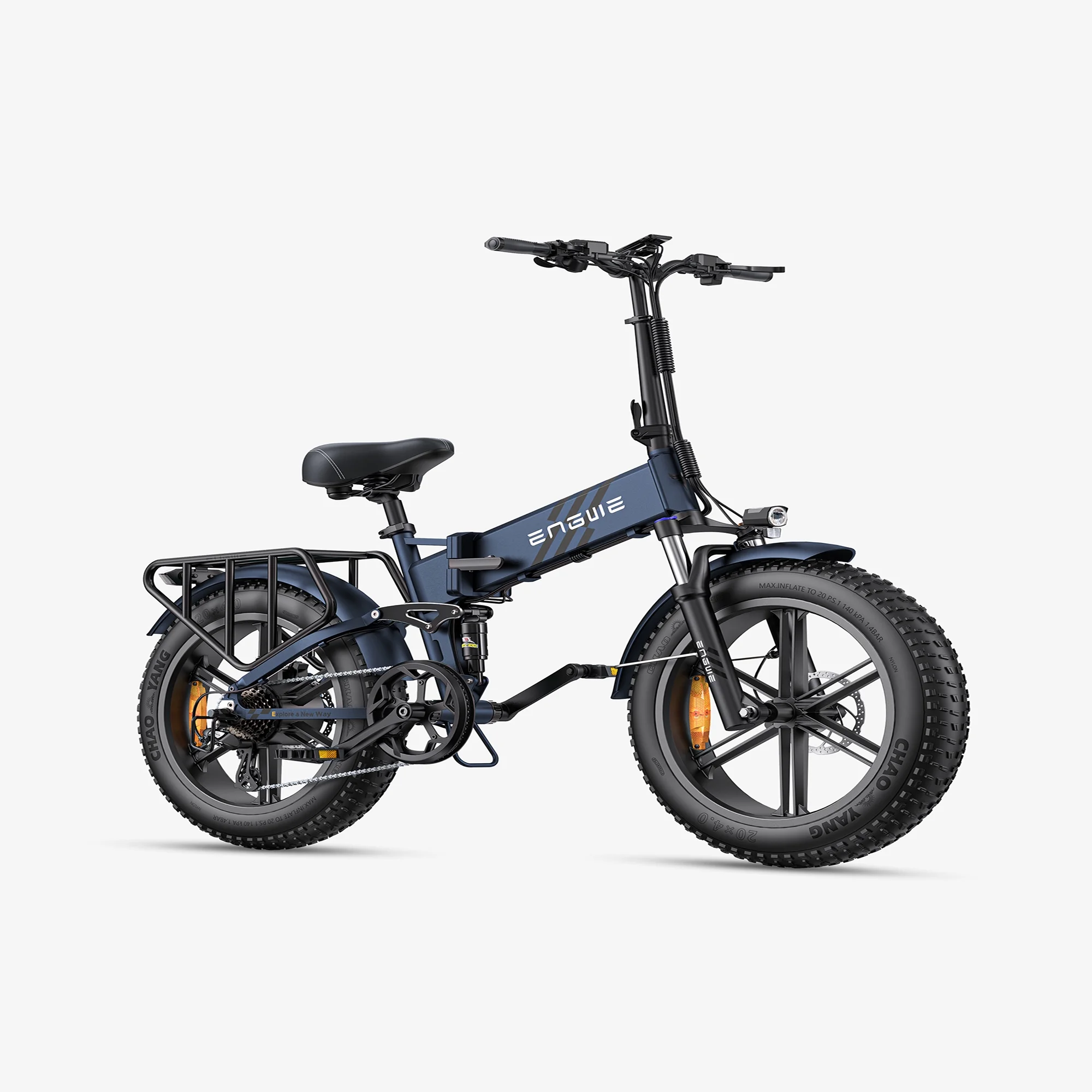 ENGWE Engine Pro 2.0 1200W Peak Power Folding Electric Bike for Adults, 75N.m ,Torque Sensor 4.0 * 20” Fat Tire 52V 16AH Battery