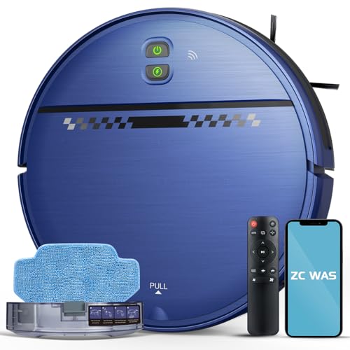 Robot Vacuum and Mop Combo, 2-in-1 Robot Vacuum Cleaner, Perfect for Pet Hair, Hard Floor and Carpet, Anti-Bump, Anti-Fall, App