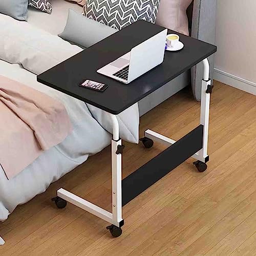 Overbed Table with Wheels,Movable Patient Dining Table Elderly Bed Table Can Lift Table Bedside Table,Hospital and Home Medical Use (A)