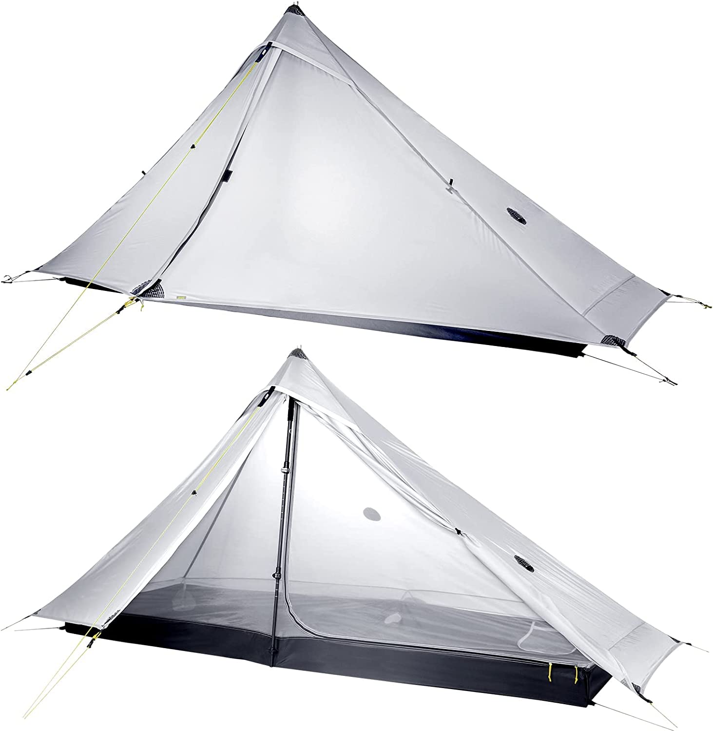 1 Tent 3-Season Backpacking Tent for 1-Person or 2-Person Camping, Trekking, Kayaking, Climbing, Hiking
