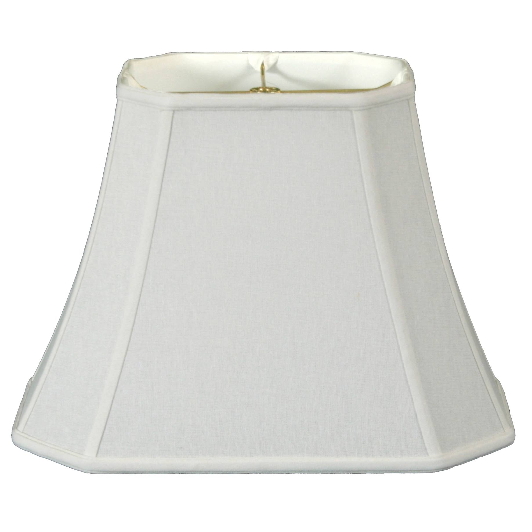 Royal Designs 20 inch Rectangle Cut Corner Lamp Shade Linen White