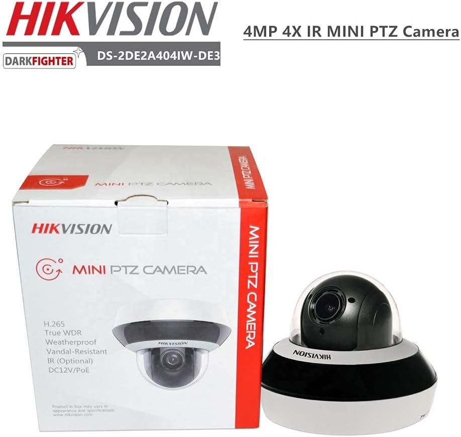 Hikvision PTZ Camera DS-2DE2A404IW-DE3 2.8-12MM Lens 4MP IR 20m Network Dome Camera 4× Optical Zoom 16× Digital Zoom IK10 IP66 Original English
