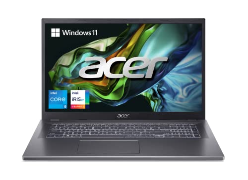 Acer Aspire 5 17 A517-58M-59R9 Slim Laptop | 17.3" FHD (1920 x 1080) IPS | Intel Core i5-1335U | Intel Iris Xe Graphics | 16GB LPDDR5 | 512GB Gen 4