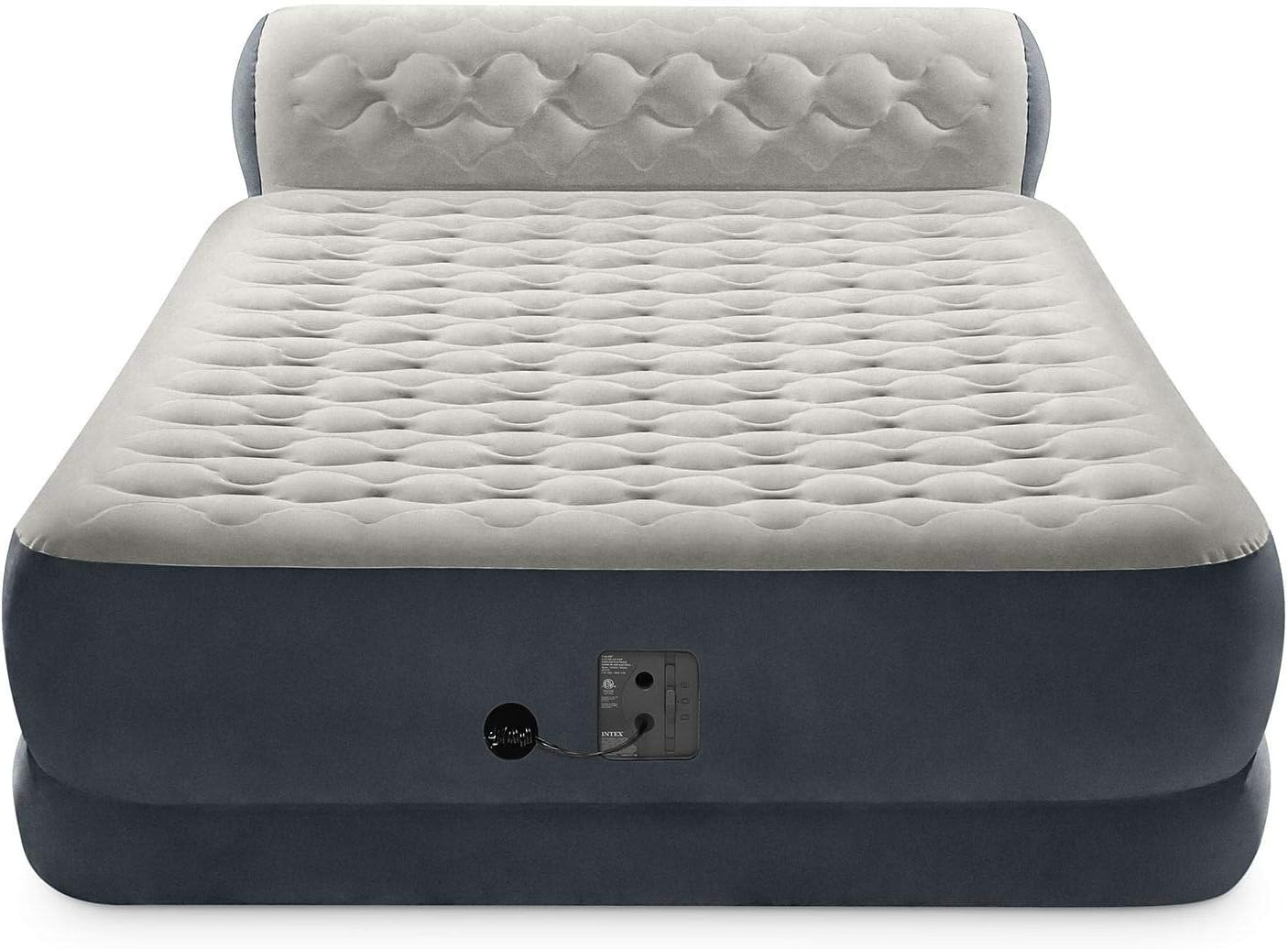 Intex Queen Dura-Beam Deluxe Series Comfort Headboard Airbed with Internal Pump