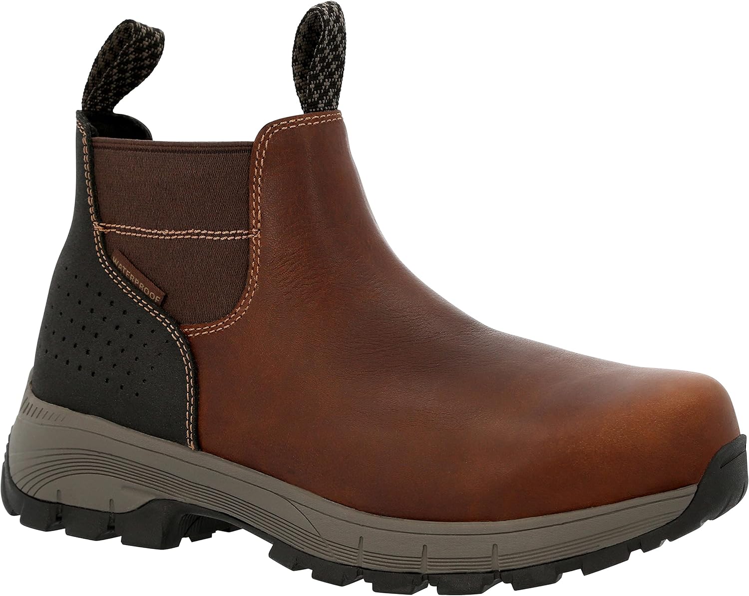 Georgia Boot Eagle Trail Waterproof Alloy Toe Chelsea Work Boot Size 8.5(M)
