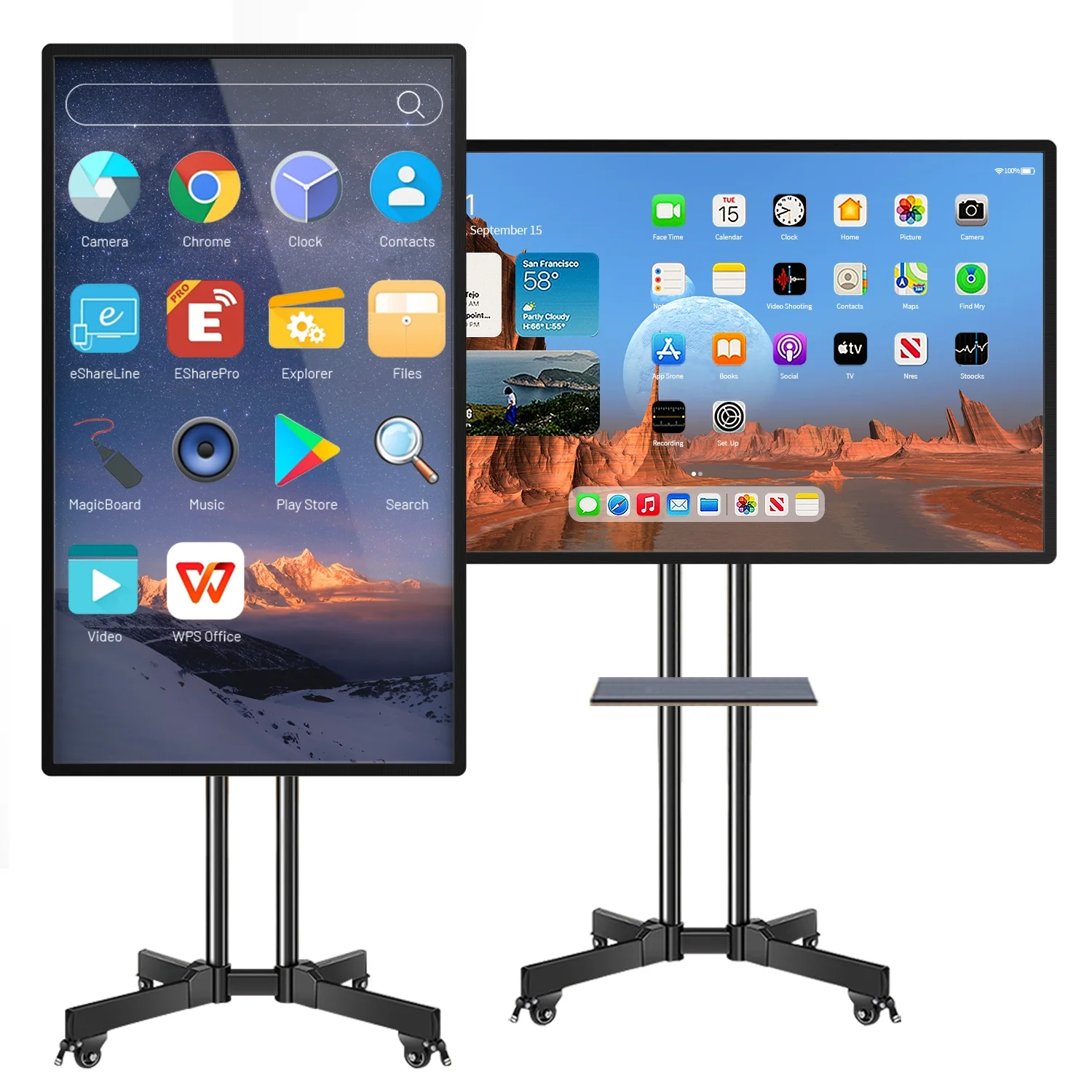 Smart Board, JYXOIHUB 49 inch Digital Electronic Whiteboard and Smartboard for Classroom, Screen Mirroring from Android and Ios for Live Streaming