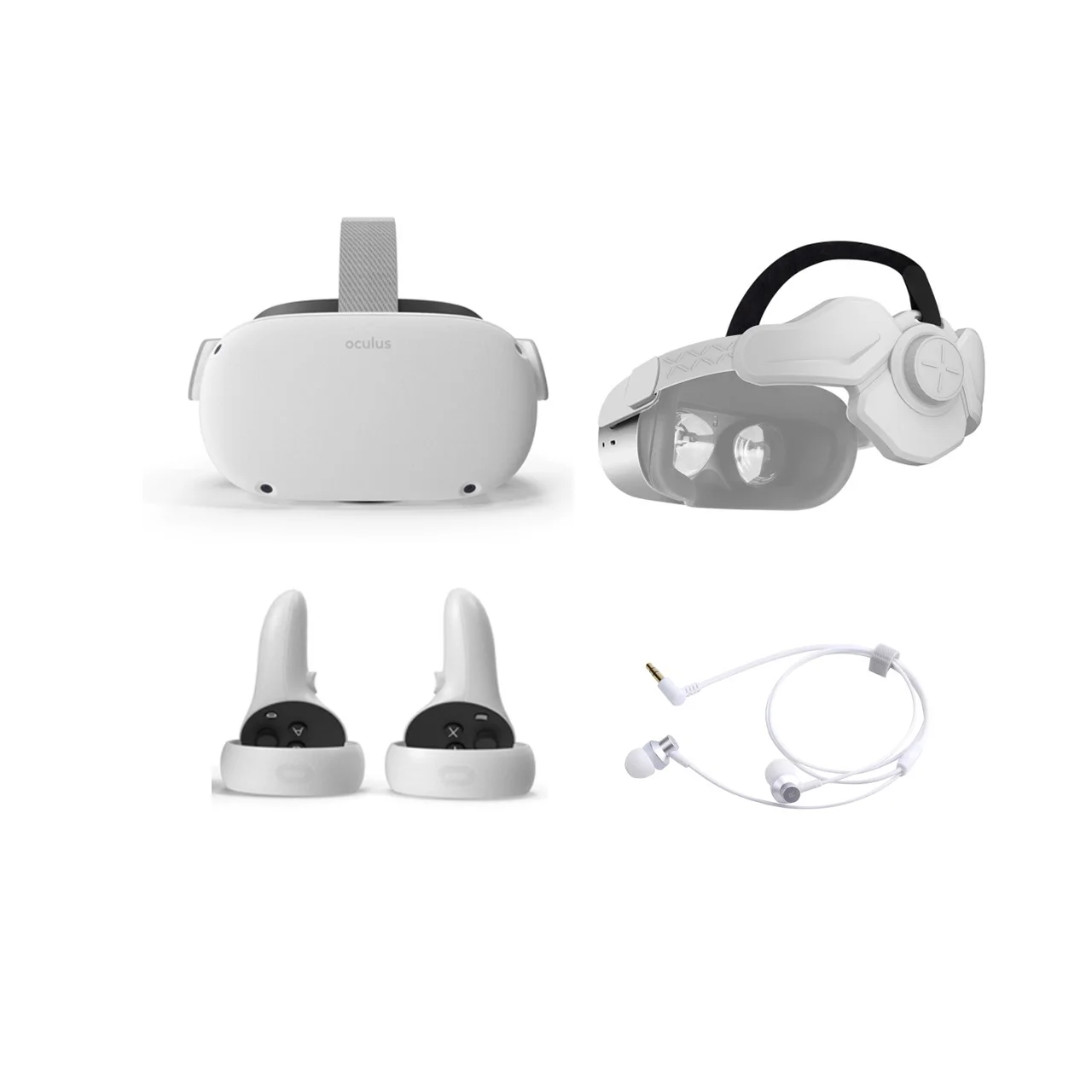 2021 Oculus Quest 2 All-In-One VR Headset, Touch Controllers, 256GB SSD, 3D Audio, 1832x1920 up to 90 Hz Refresh Rate LCD, Glasses Compatible