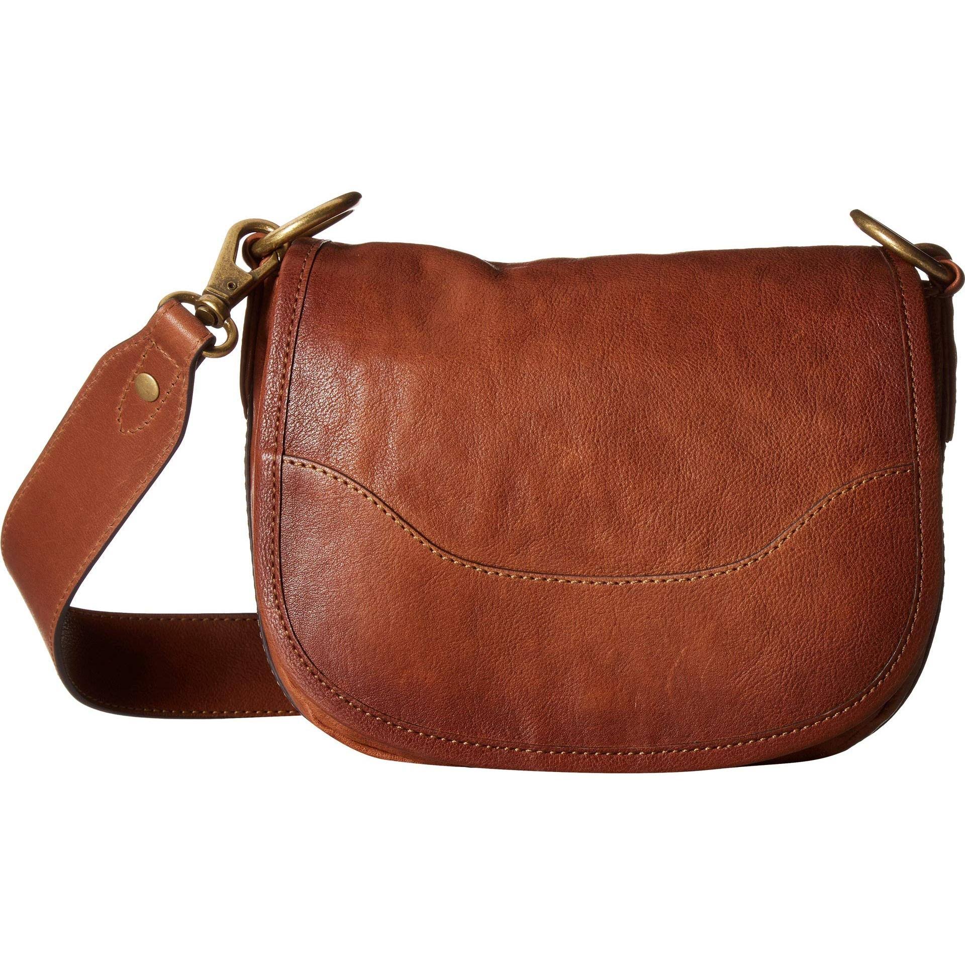 Frye Lucy Leather Saddle Bag Cognac - Avayadevconnect
