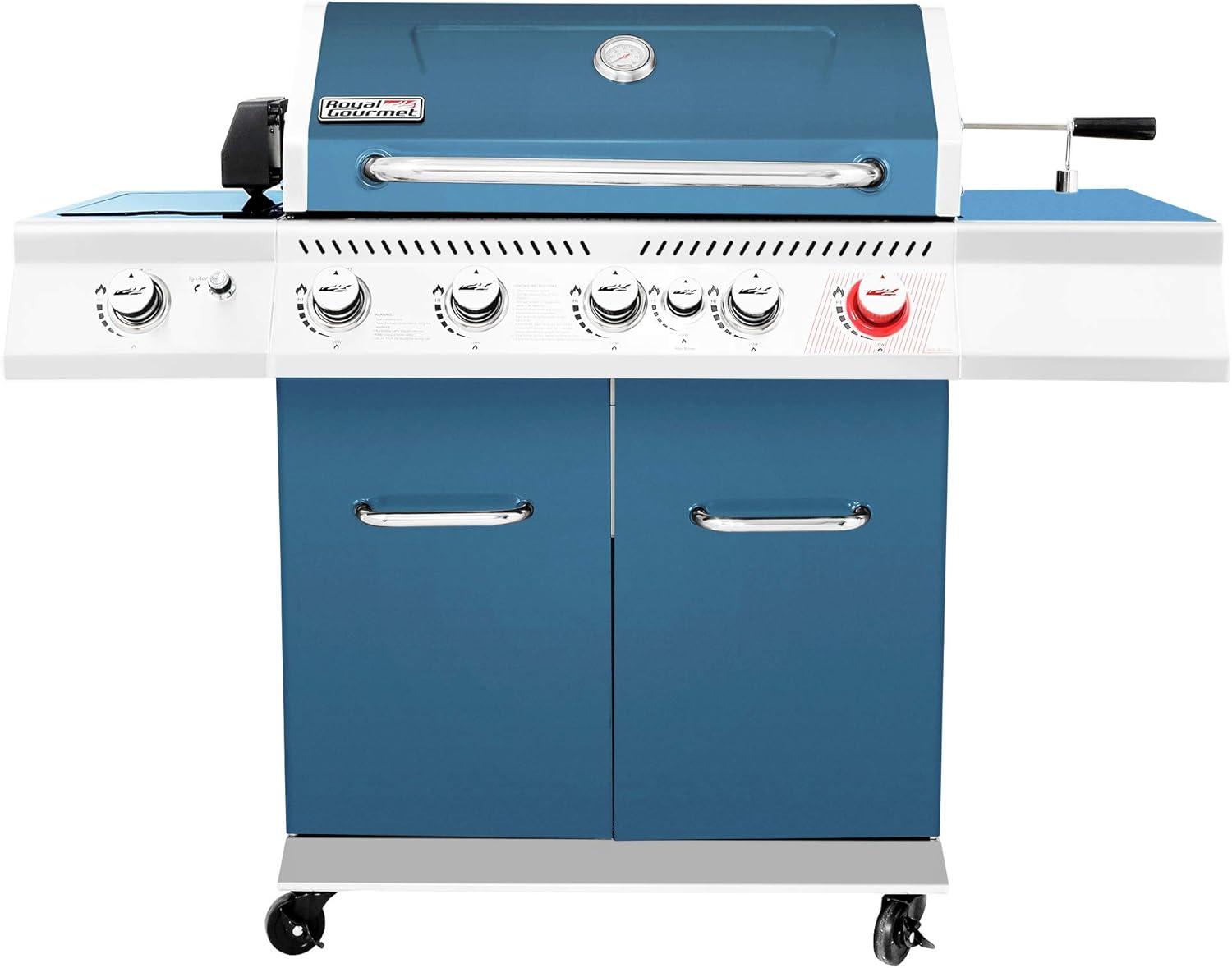 Royal Gourmet GA5403B Premier 5 BBQ Propane Gas Grill with Rotisserie Kit, Sear, Infrared Rear Side Burner