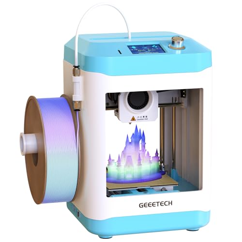 Geeetech 3D Printer for Kids & Beginners, High-Speed Mini 3D Printer, Auto-Leveling, Child-Safe Design