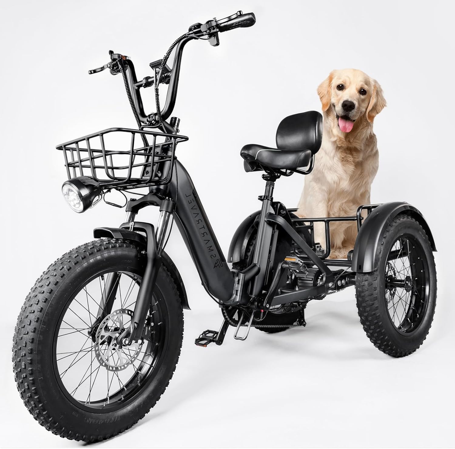 Electric Trike Adults 750W Motor 20" Fat Tire 3 Wheel Electric Bike Dual Removable Batteries Adult Electric Tricycle 50 Miles Range Electric Cargo