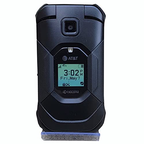 Kyocera Duraxe E4830 Epic AT&T Flip Smart Phone 16GB Rugged PTT Wi-Fi LTE Black (Renewed)