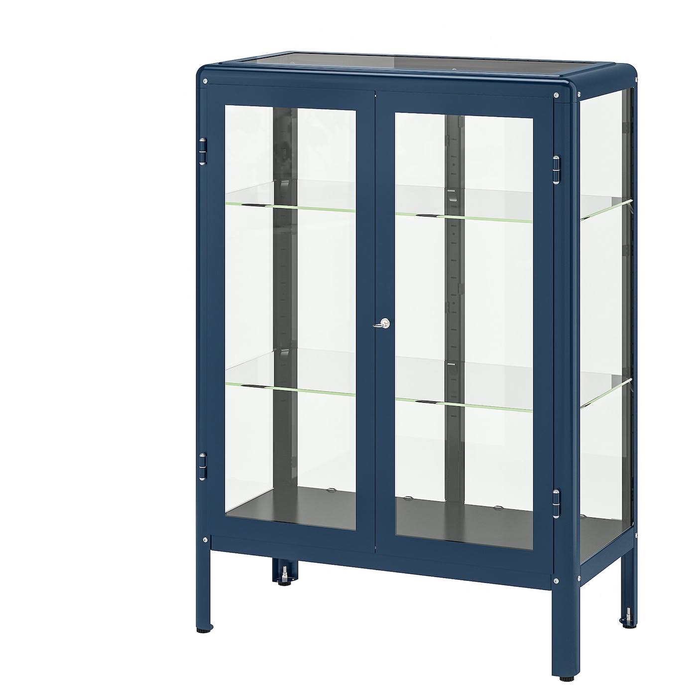IKEA - FABRIK?R Glass-Door Cabinet, black-blue, 31 7/8x44 1/2