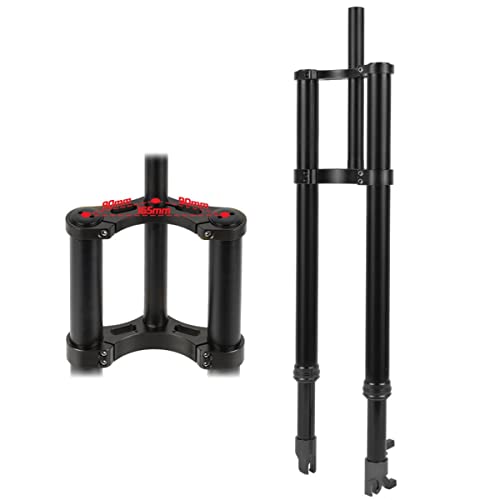26''4.0 Tire Double Shoulder Bikes Suspension Forks 1-1/8'' Inverted Fork QR 9 * 135mm 110mm Travel Disc Brake Front Fork for Snow E-Bikes