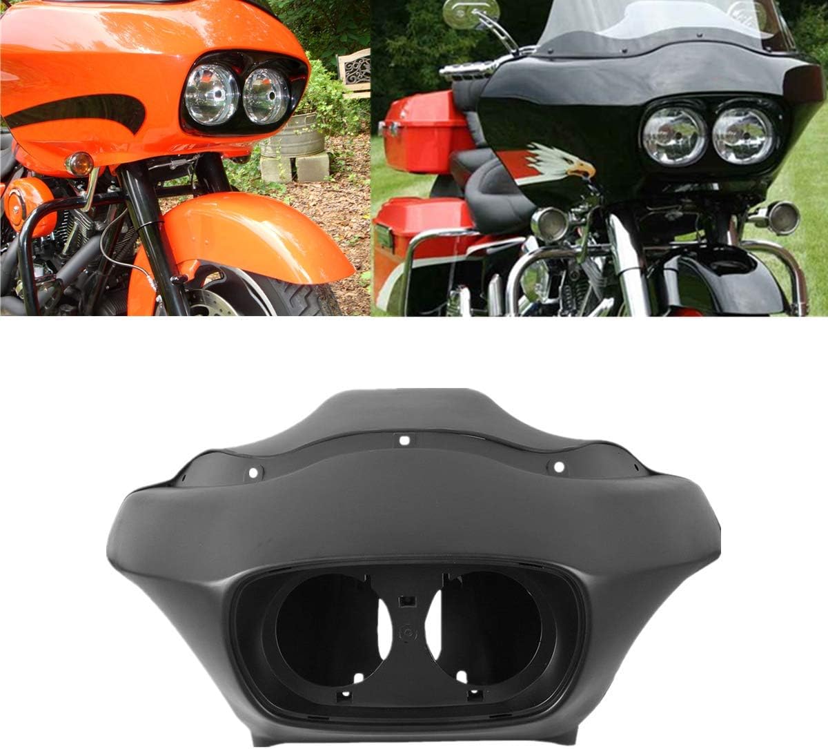 TCMT Matt Black Inner & Outer Headlight Fairing Fits For Harley FLTR Road Glide 1998-2013