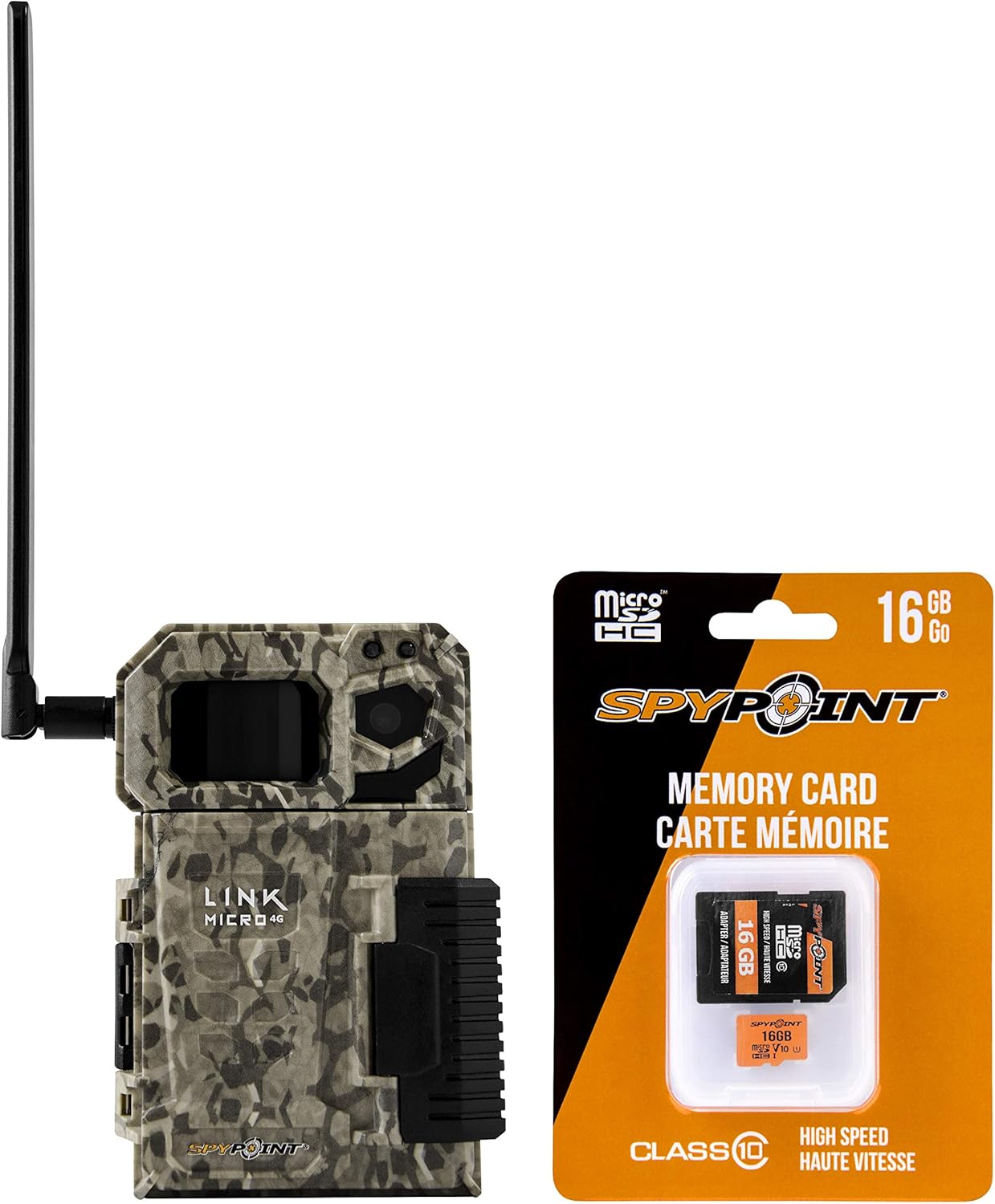 SPYPOINT LINK MICRO with 16GB MicroSD (Smallest on The Market!) Wireless/Cell Trail Camera, 4 Power LEDs