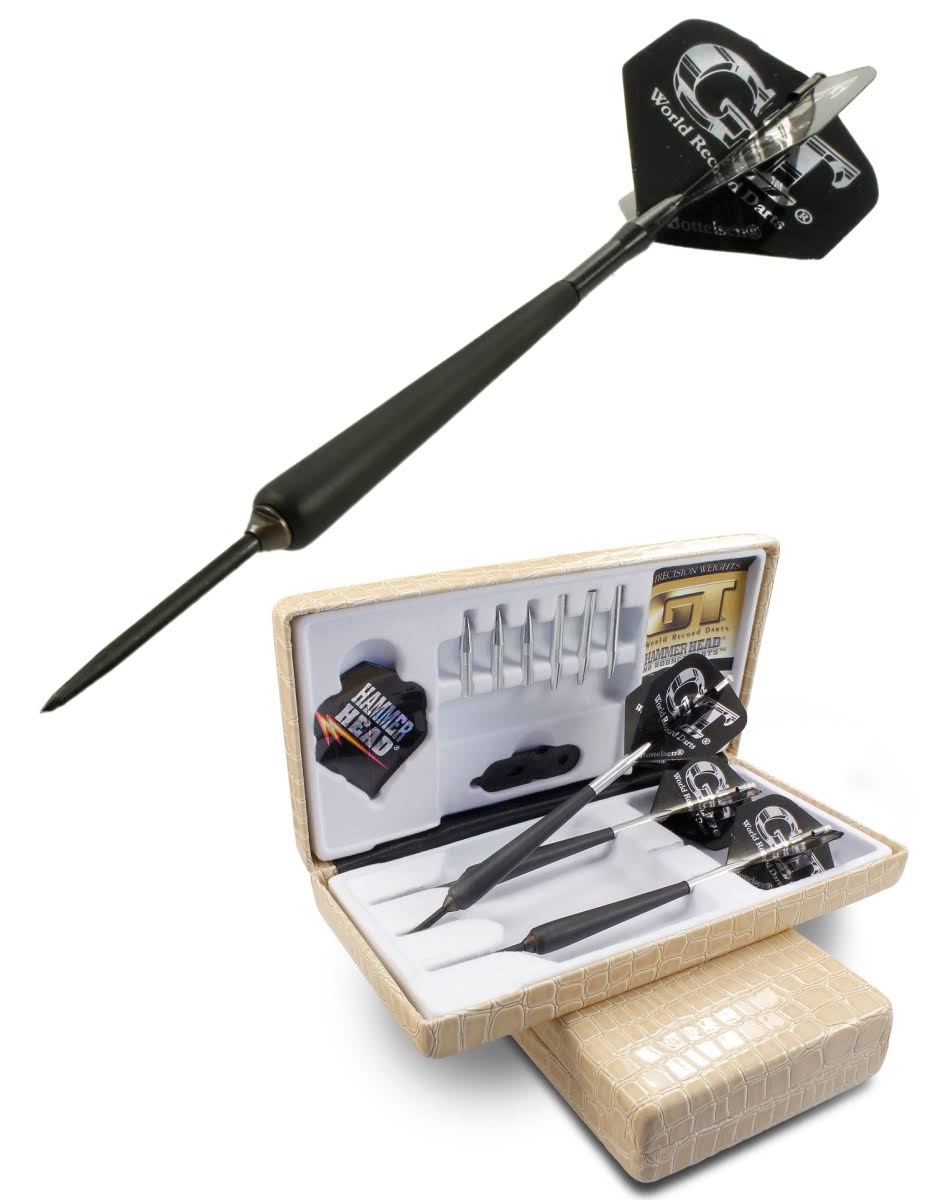 Bottelsen Hammer Head Steel Tip 90% Tungsten GT Black Steal 9/32-Inch Diameter 24 Gram Dart - Megean