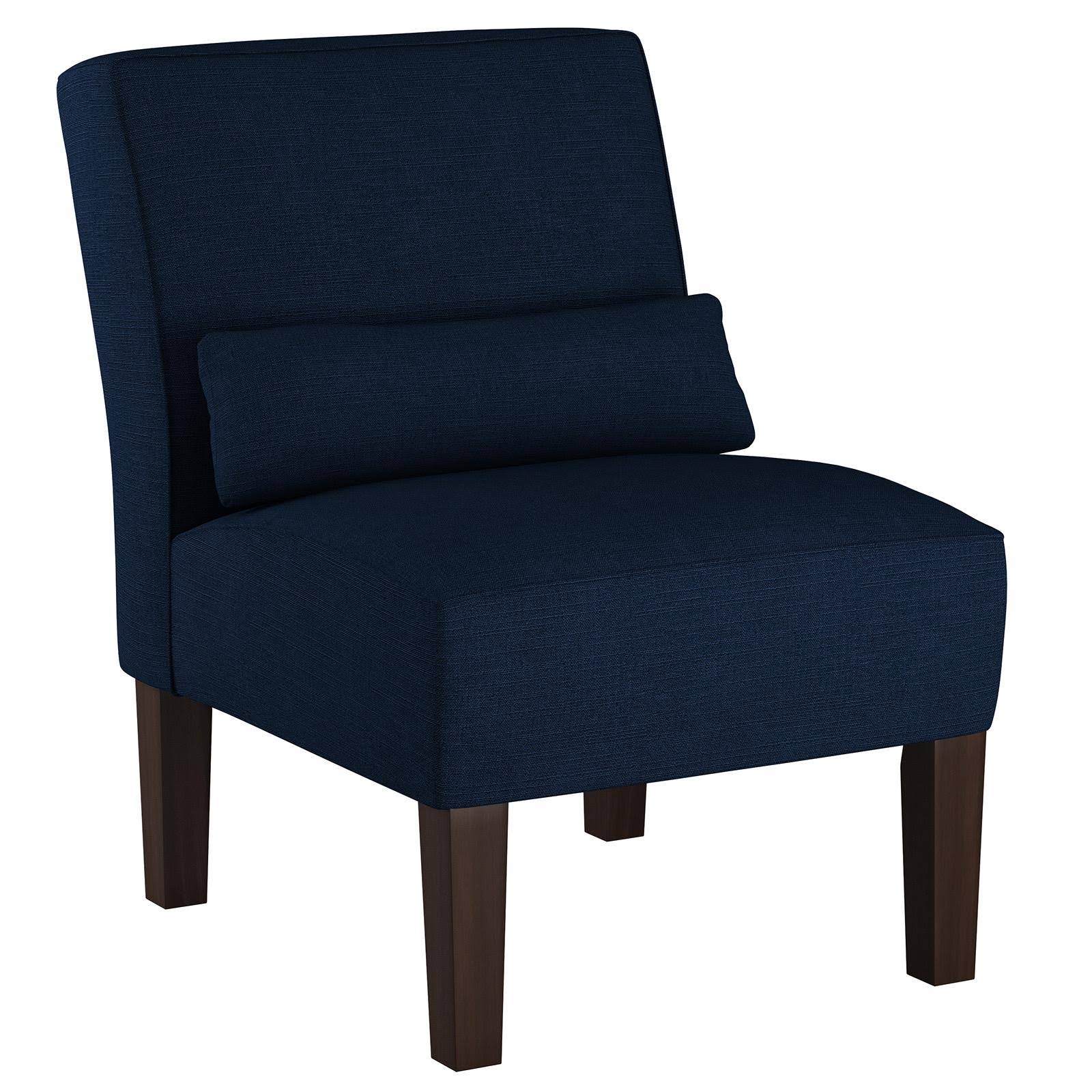 Skyline Furniture Armless Chair in Linen Navy