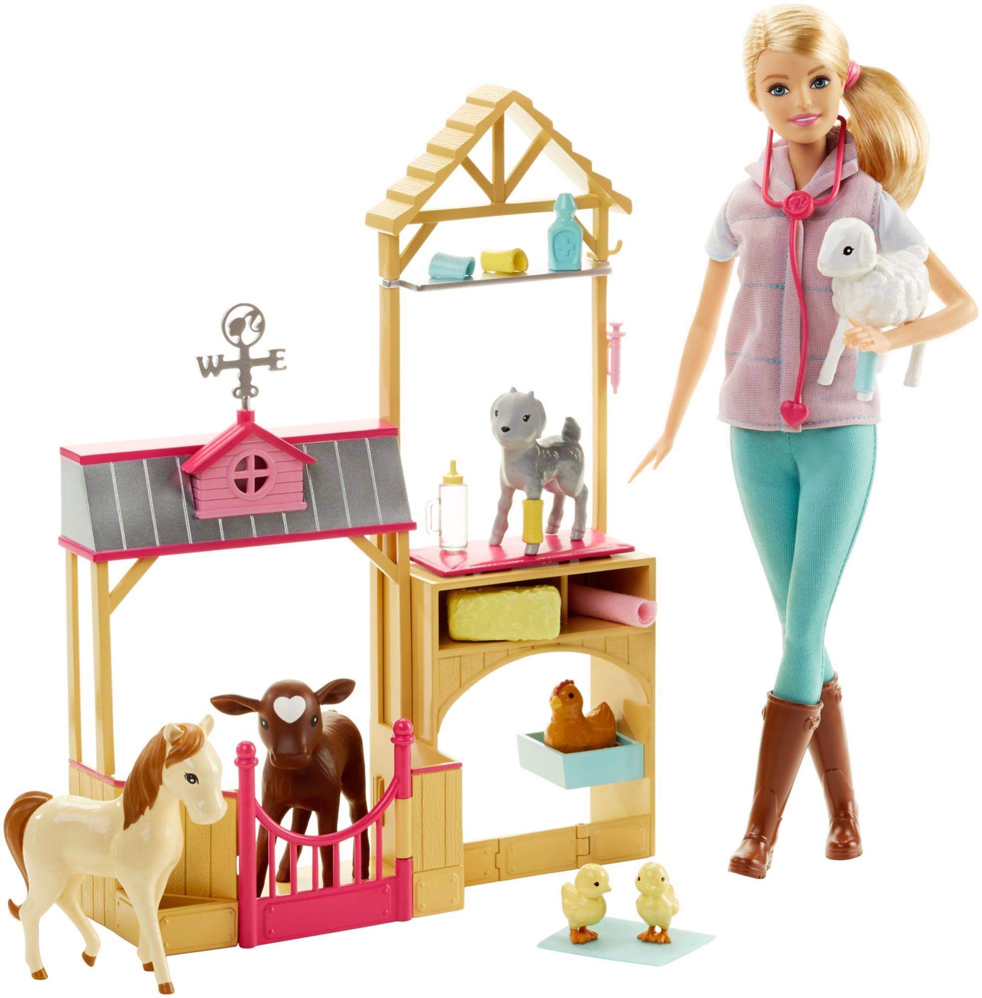 Barbie Careers Farm Vet Doll and Playset