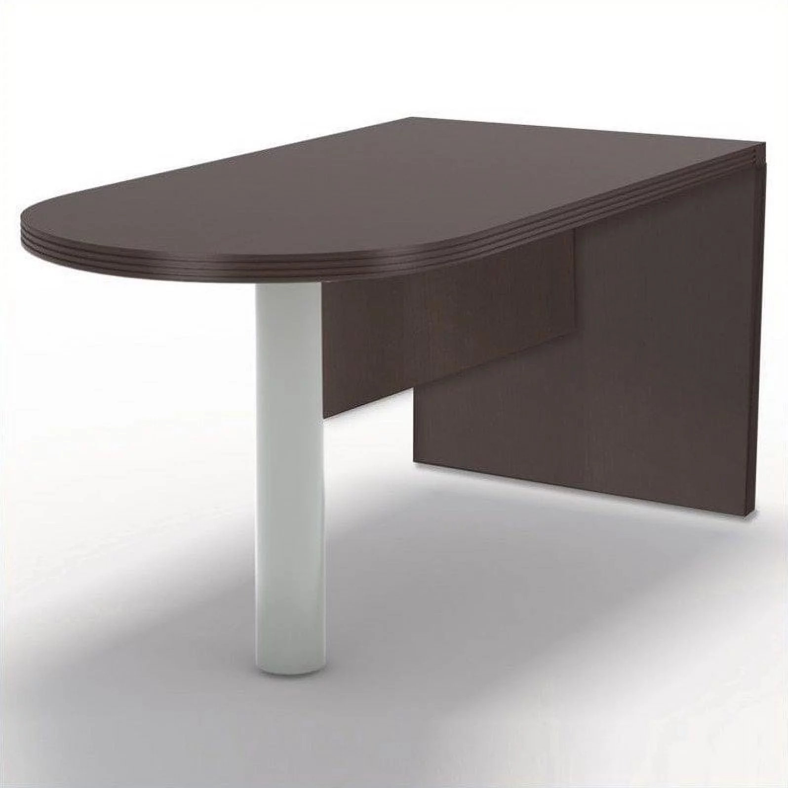 Mayline Aberdeen 72"" Freestanding Peninsula Desk in Mocha