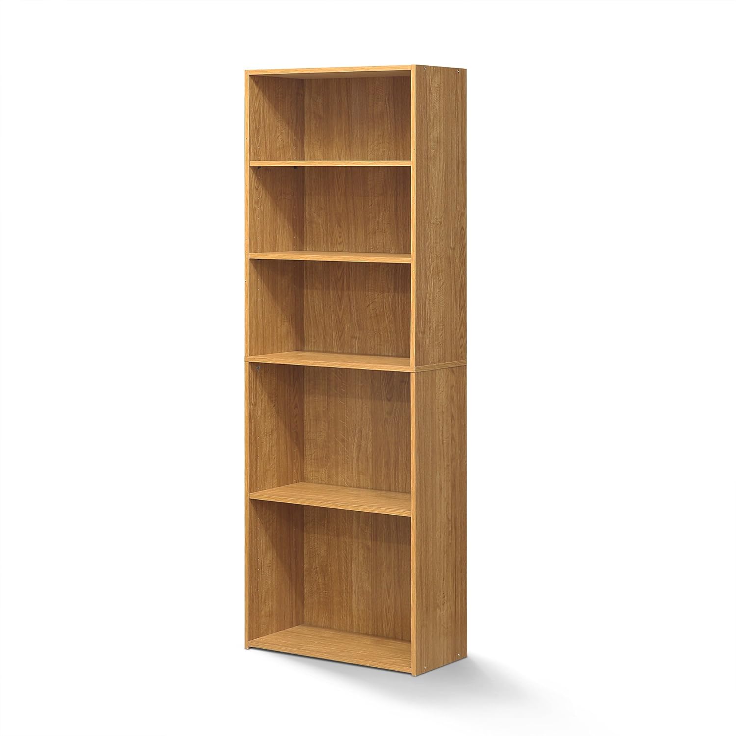 FURINNO Wright 3-Shelf Bookcase, Highland Oak