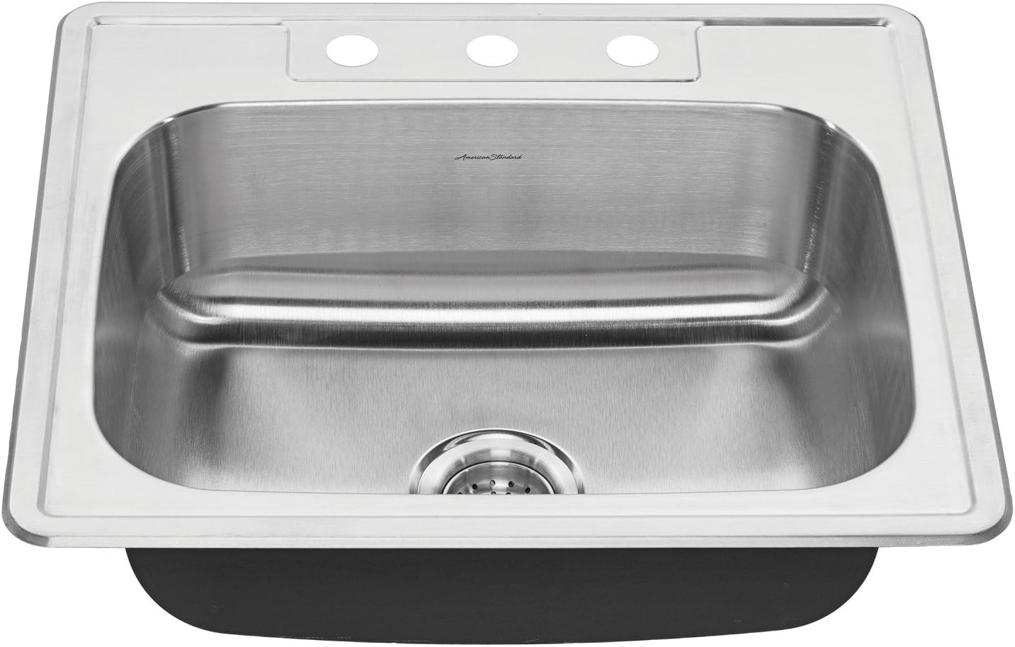 American Standard 22SB.6252283S.075 Colony Top Mount ADA 25x22 Single Bowl Stainless Steel 3-Hole Kitchen Sink