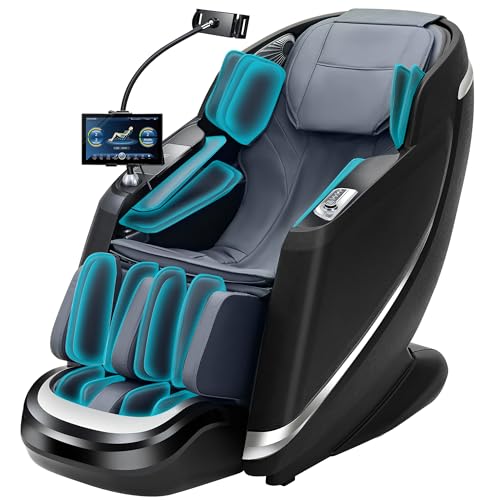 2025 Massage Chair Full Body with 12 Auto Modes,Zero Gravity SL-Track Shiatsu Massage Chair with AI Control,Auto Body Detection,Foot Rollers