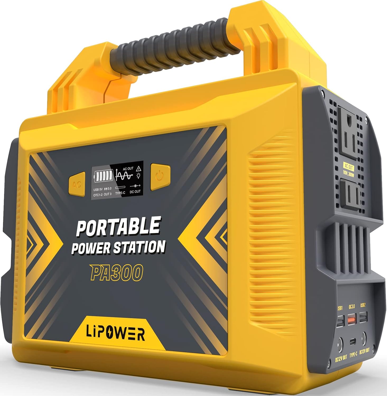LIPOWER 300W Portable Power Station, Average 25 Phone Recharges, 2-4 Nights for CPAP, 296Wh Portable Solar Generator Power Supply for RV Camping