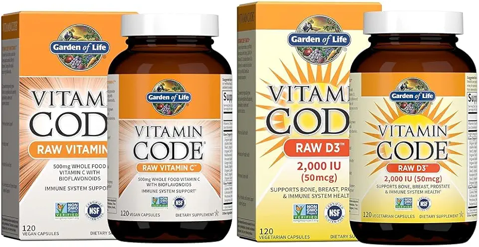 Garden of Life & D3 - Vitamin Code Whole Food Raw D3 Vitamin Supplement, 2000 Iu, Dairy and Gluten Free, Vegetarian