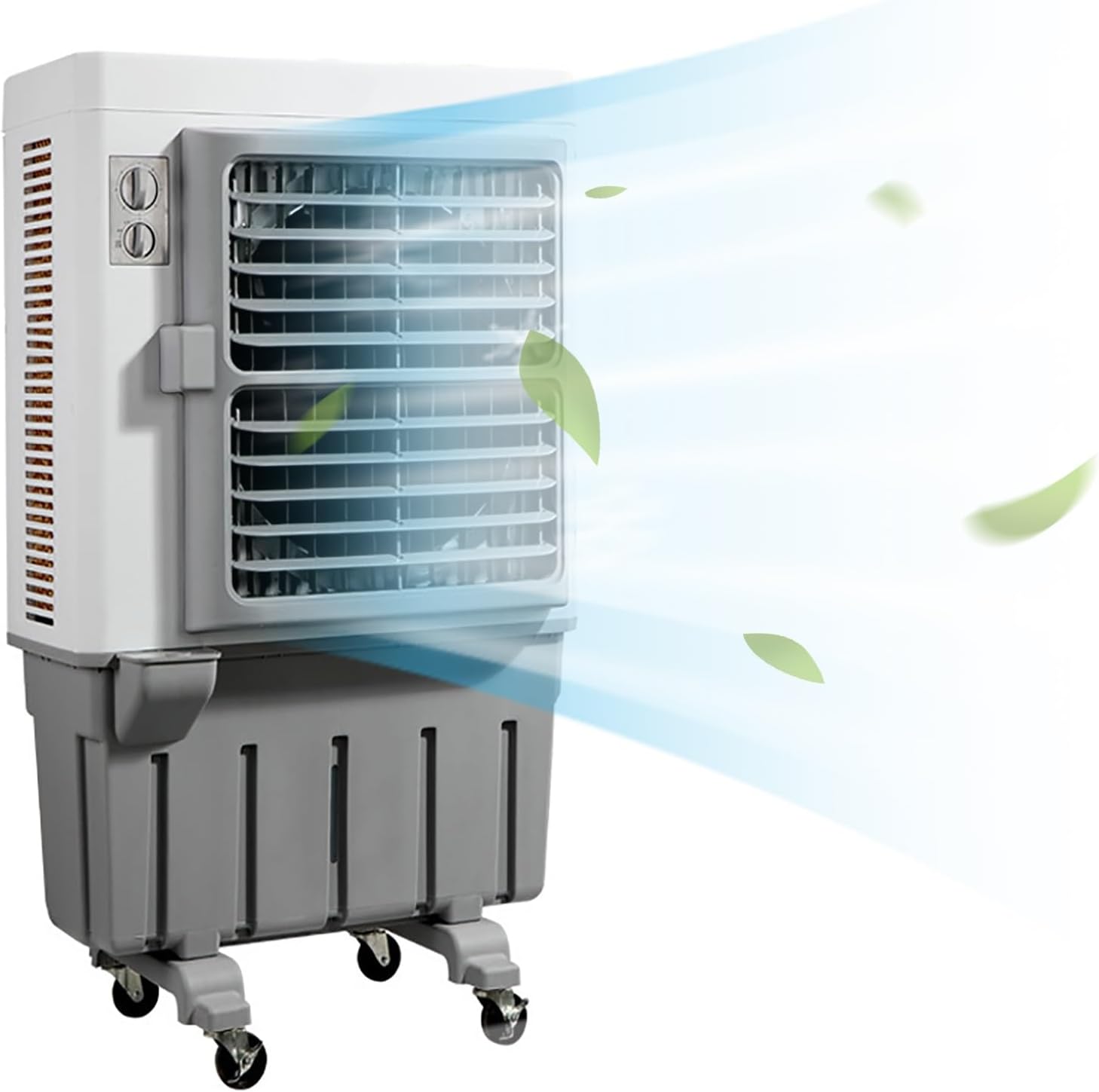Commercial Evaporative Air Cooler Fan, 3-in-1 Swamp Cooler with 120L/26 Gal Water Tank, 3 Speeds, Household Cooler