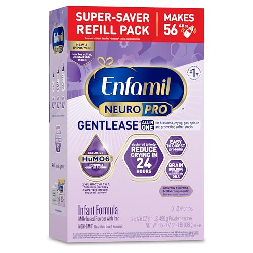 Enfamil NeuroPro Gentlease Baby Formula, Brain Building DHA, HuMO6 Immune Blend, Designed to Reduce Fussiness, Crying, Gas & Spit-up in 24 Hrs