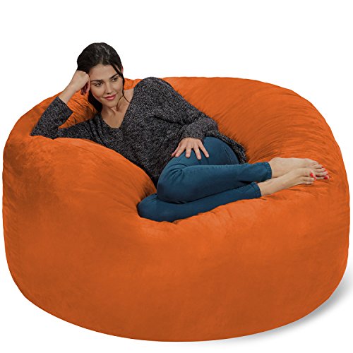 Chill Sack Bean Bag Chair - 5' Giant Memory Foam Lounge Chair with Soft Microfiber Cover – Cozy Furniture for Living Room, Dorm