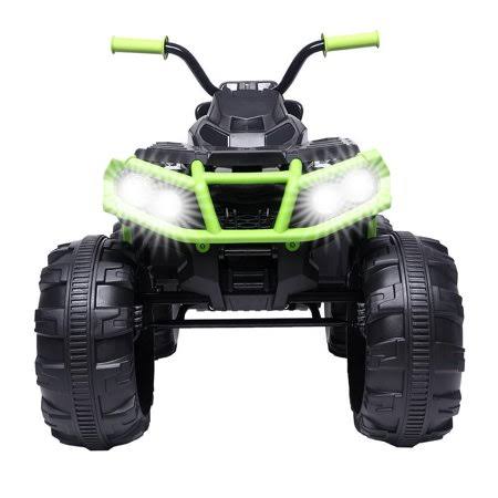Ubesgoo 12V Battery Powered Car Kids Ride on ATV Black u0026 Green