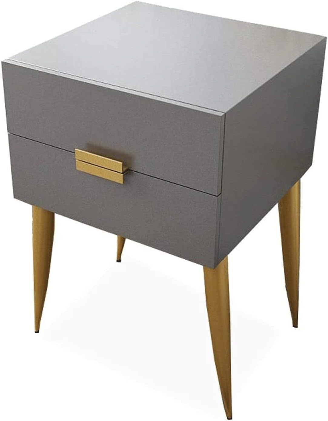 Bedside Table Delicate End Tables Household Bedside Table with 2 Drawers Nightstand Economical Simple Bedside Cabinet Wood-Based Panel Bedroom End