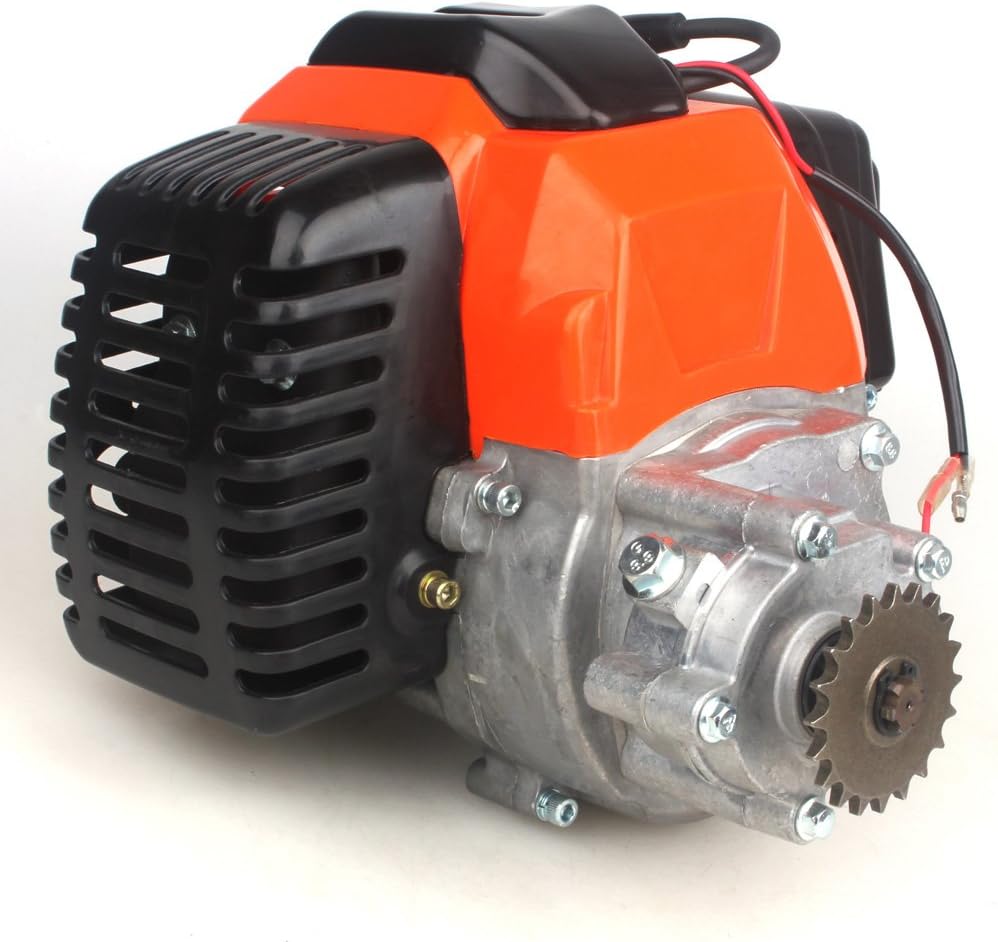 49cc Engine with Gear Reduction Transmission for 20T T8F Sprocket Pocket Bike Gas Scooter Mini ATV