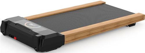 Walking Pad, Under Desk Treadmill with High Sound Quality Speaker, Exquisite Wood Treadmills for Home Small, Max 300LBS Capacity