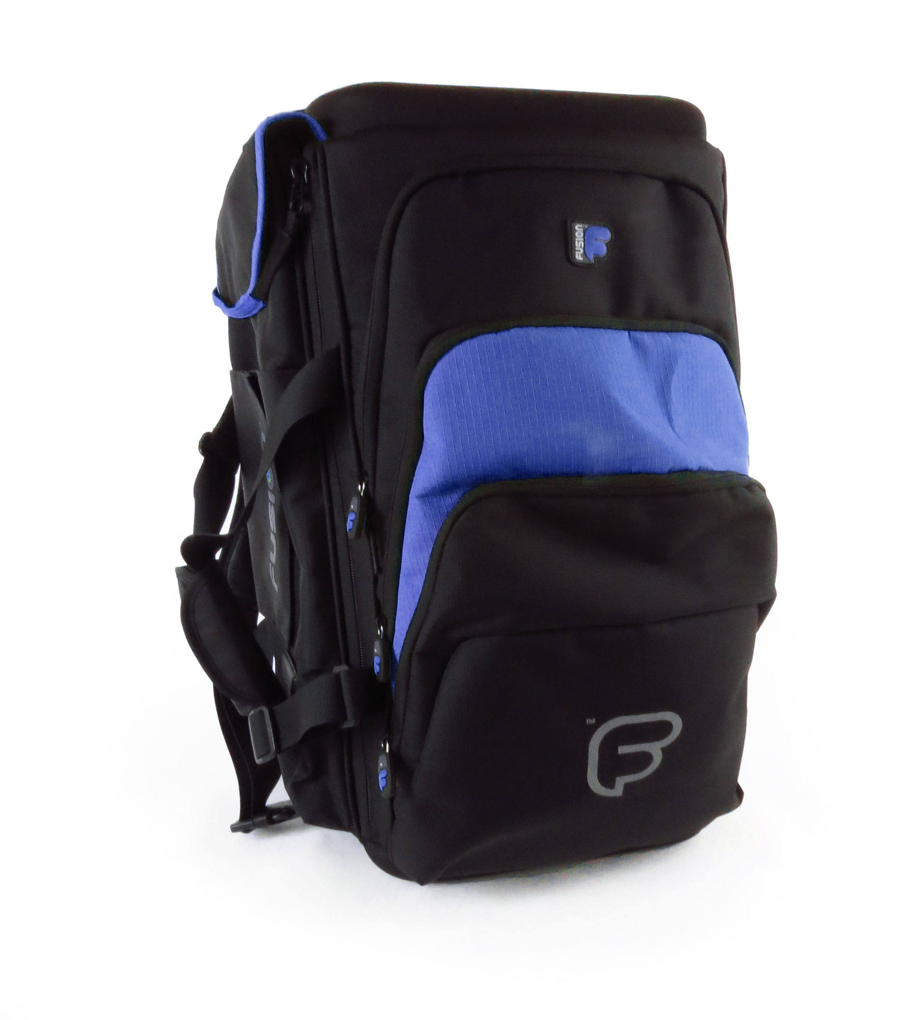 Fusion PB-06-B Premium Triple Trumpet Gig Bag, Black/Blue - Megean