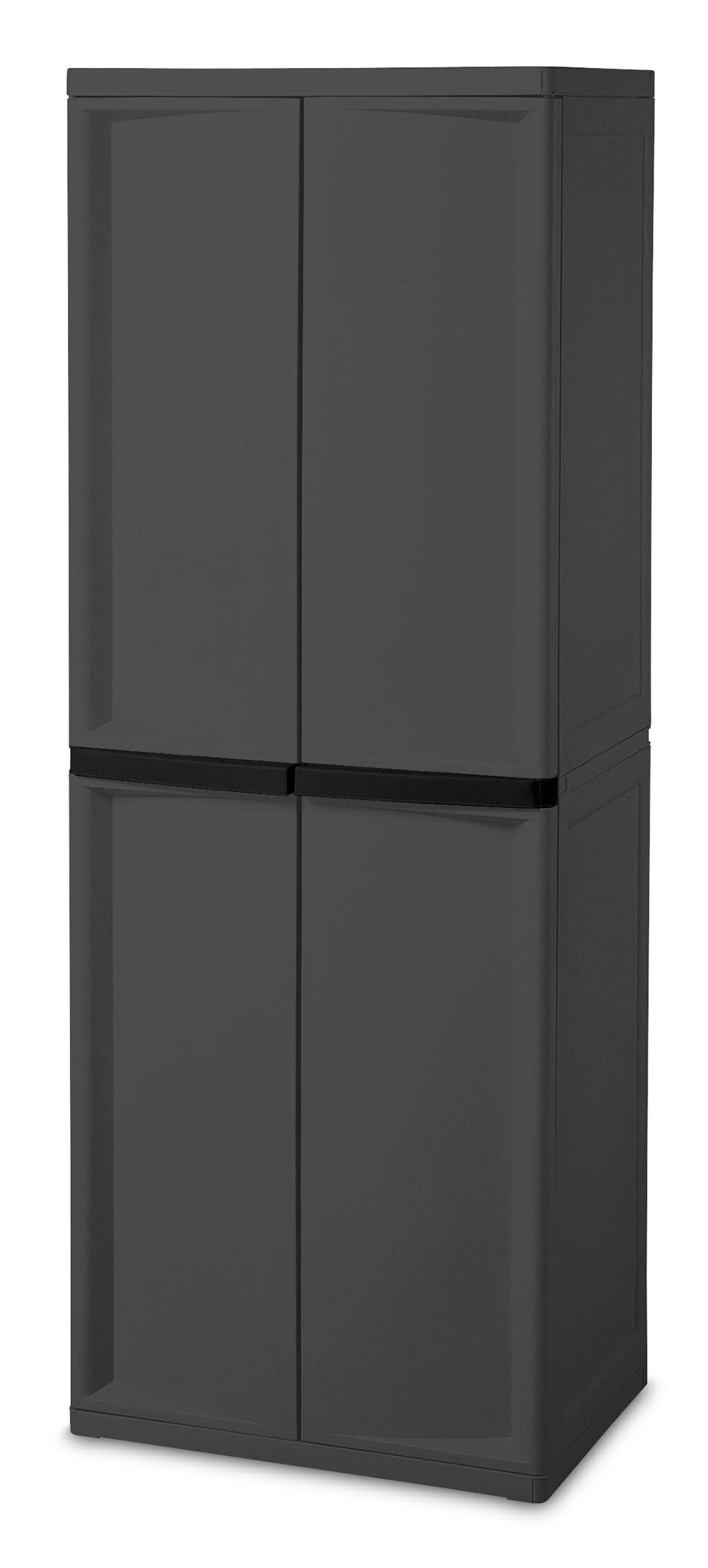 Sterilite Adjustable 4-Shelf Storage Cabinet with Doors, Gray | 01423V01